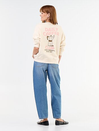Oversized bedrukte sweater