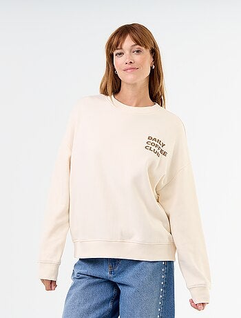 Oversized bedrukte sweater