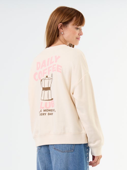 Oversized bedrukte sweater - Kiabi