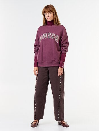 Oversized bedrukte sweater