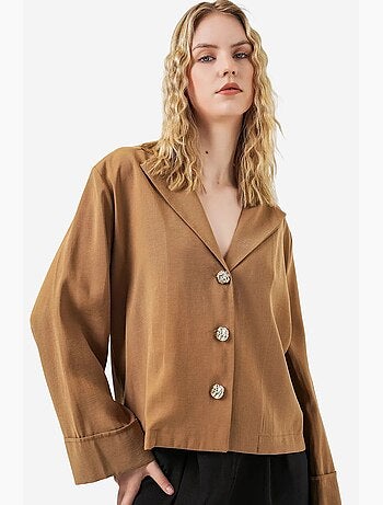 Oversized blazerjasje met knoopsluiting bdart