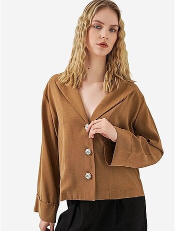 Oversized blazerjasje met knoopsluiting bdart