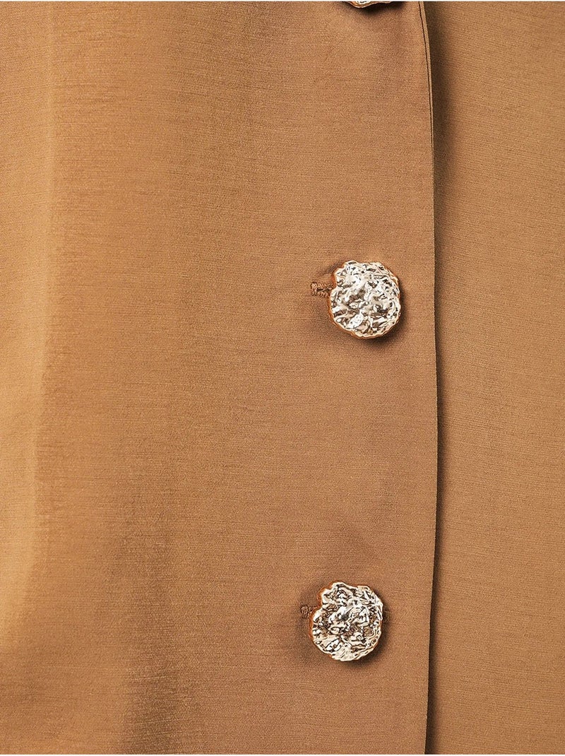 Oversized blazerjasje met knoopsluiting bdart Camel - Kiabi