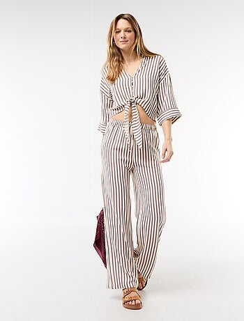 Oversized blouse met knoopdetail