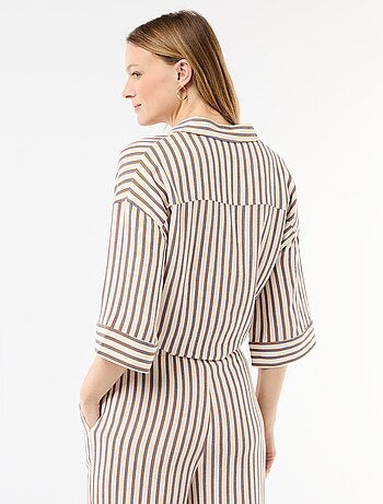 Oversized blouse met knoopdetail