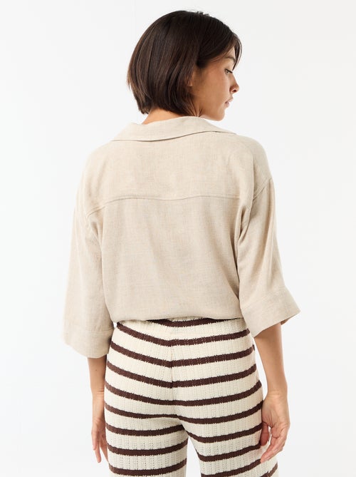 Oversized blouse met knoopdetail - Kiabi