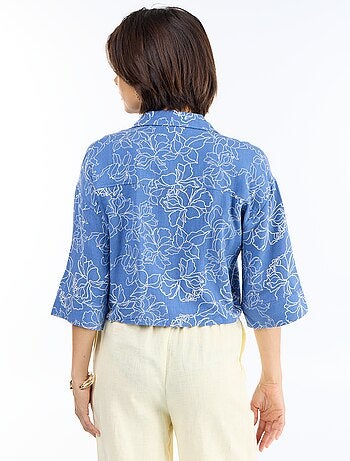Oversized blouse met knoopdetail
