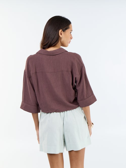 Oversized blouse met knoopdetail - Kiabi