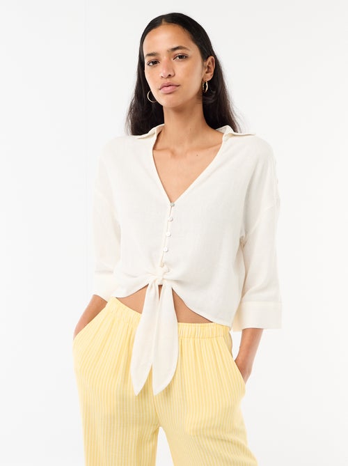 Oversized blouse met knoopdetail - Kiabi
