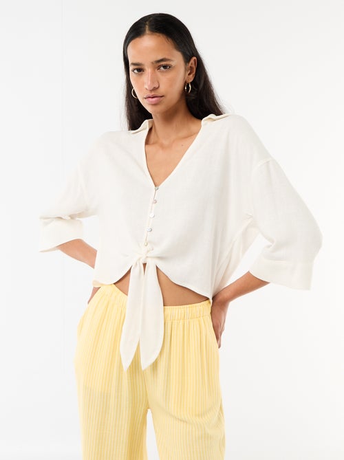 Oversized blouse met knoopdetail - Kiabi