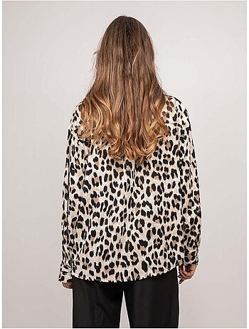 Oversized blouse met luipaardprint oressa