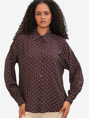 Oversized blouse van crêpe met stippen bdart