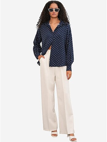Oversized blouse van crêpe met stippen bdart