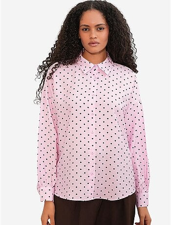 Oversized blouse van crêpe met stippen bdart