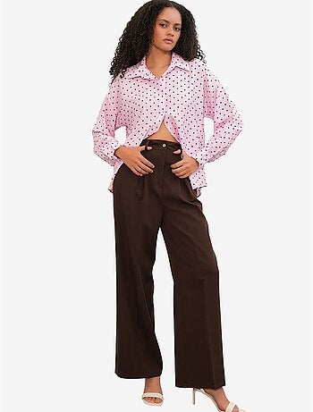 Oversized blouse van crêpe met stippen bdart