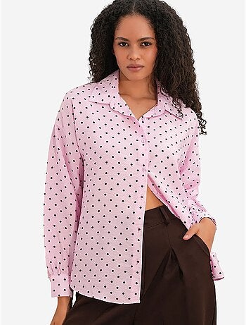 Oversized blouse van crêpe met stippen bdart