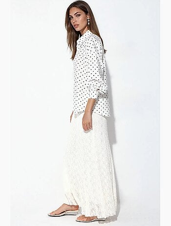 Oversized blouse van crêpe met stippen bdart