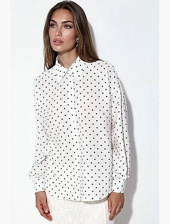 Oversized blouse van crêpe met stippen bdart