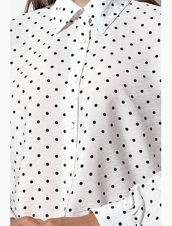 Oversized blouse van crêpe met stippen bdart