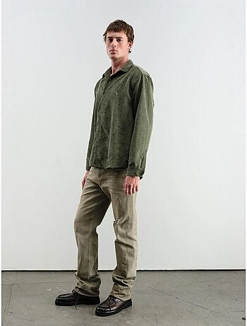 Oversized corduroy overhemd met lange mouwen en knoopsluiting giesto