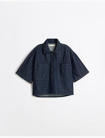 Oversized denim shirt voor vrouwen, mo fashion