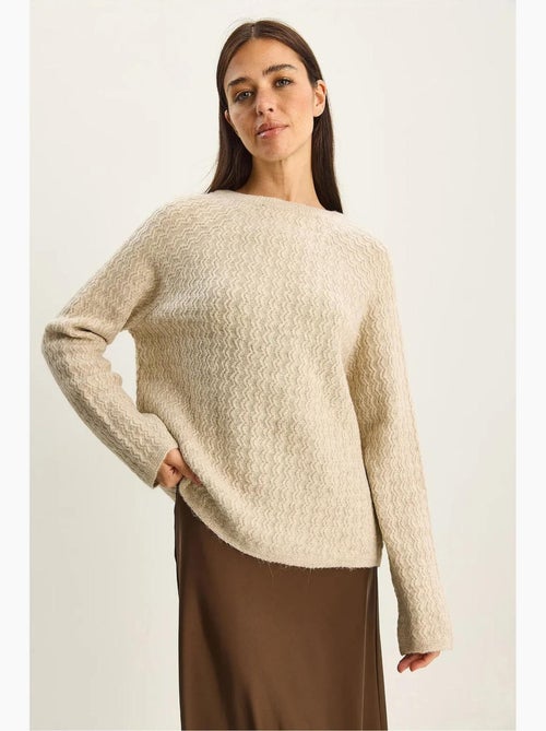 Oversized dikke gebreide trui met ronde hals lucci - Kiabi Oversized dikke gebreide trui met ronde hals lucci - Kiabi