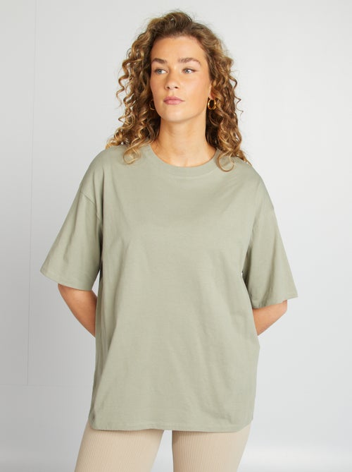 Oversized, effen T-shirt met korte mouw - Kiabi