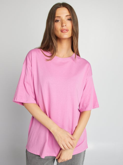 Oversized, effen T-shirt met korte mouw - Kiabi