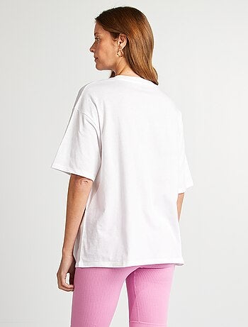 Oversized, effen T-shirt met korte mouw
