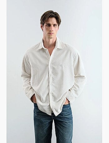Oversized fluwelen overhemd giesto
