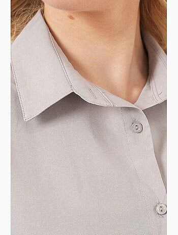 Oversized gebloemd poplin overhemd met knoopsluiting bdart