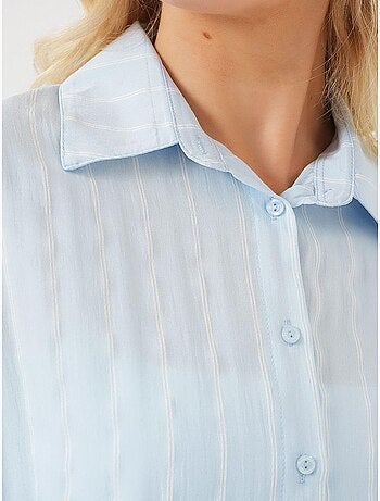 Oversized gebloemd poplin overhemd met knoopsluiting bdart
