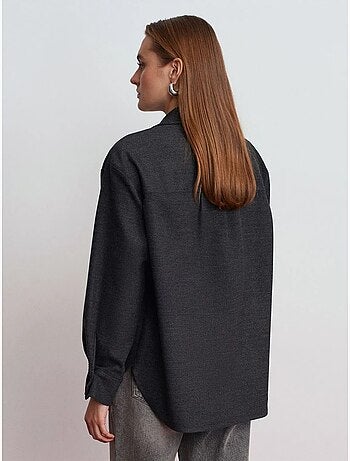 Oversized gebreide overshirt met lange mouwen dilvin