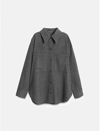 Oversized gebreide overshirt met lange mouwen dilvin
