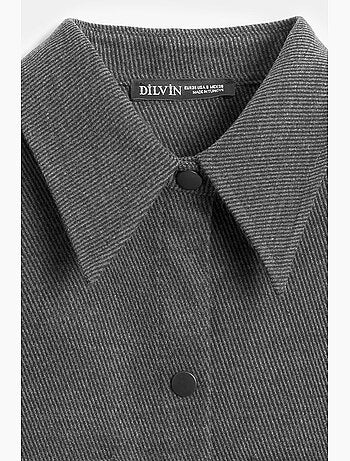 Oversized gebreide overshirt met lange mouwen dilvin