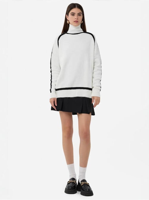 Oversized gebreide trui met contrastdetail hiccup - Kiabi