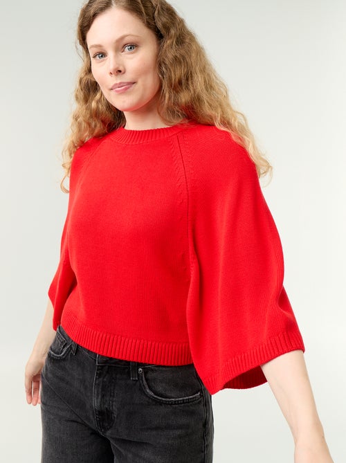 Oversized gebreide trui met lage mouwinzetten - Kiabi Oversized gebreide trui met lage mouwinzetten - Kiabi