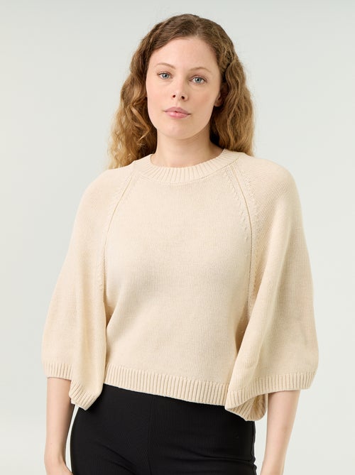 Oversized gebreide trui met lage mouwinzetten - Kiabi Oversized gebreide trui met lage mouwinzetten - Kiabi