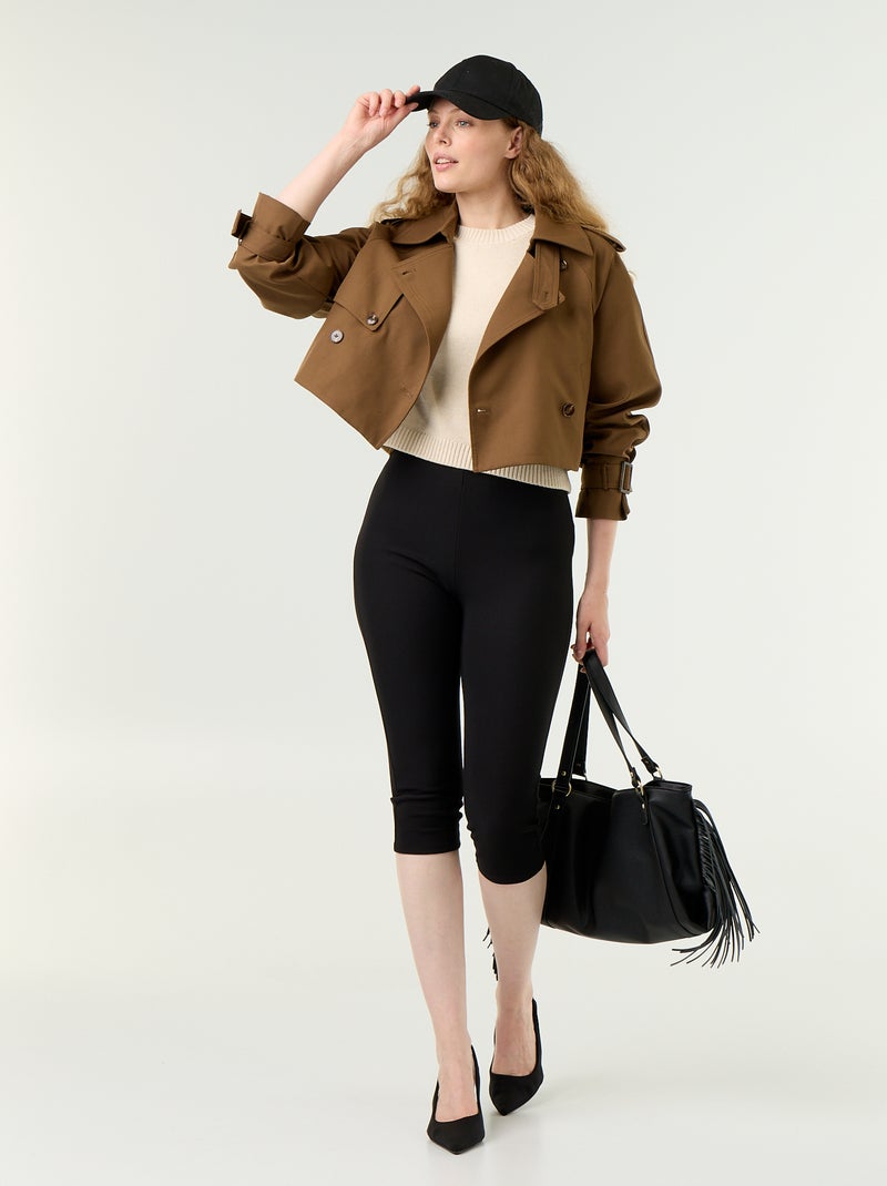 Oversized gebreide trui met lage mouwinzetten Wit - Kiabi