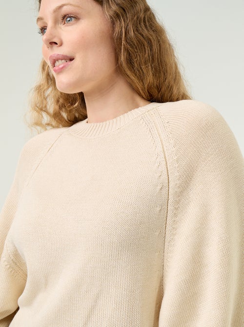 Oversized gebreide trui met lage mouwinzetten - Kiabi Oversized gebreide trui met lage mouwinzetten - Kiabi