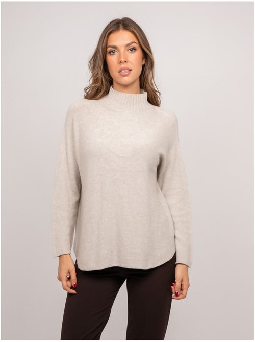 Oversized gebreide trui met opstaande kraag kaleta - Kiabi Oversized gebreide trui met opstaande kraag kaleta - Kiabi