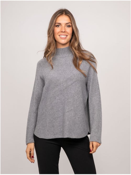 Oversized gebreide trui met opstaande kraag kaleta - Kiabi Oversized gebreide trui met opstaande kraag kaleta - Kiabi