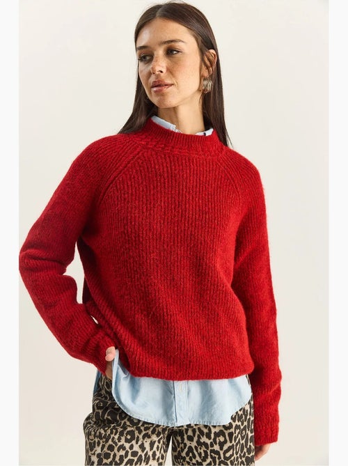 Oversized gebreide trui met ronde hals lucci - Kiabi Oversized gebreide trui met ronde hals lucci - Kiabi