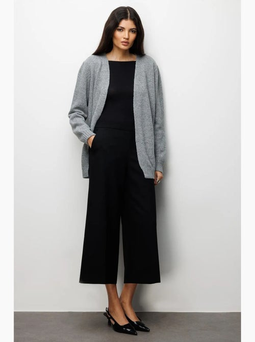 Oversized geribd gebreid vest mixray - Kiabi