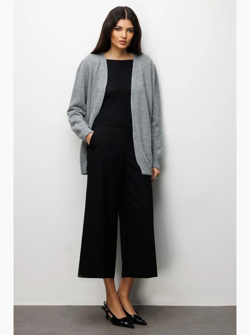 Oversized geribd gebreid vest mixray Grijs - Kiabi