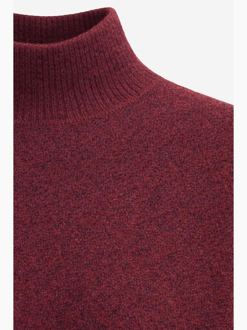 Oversized geribde coltrui mixray Bordeauxrood - Kiabi