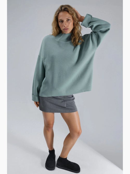 Oversized geribde coltrui my fashion - Kiabi