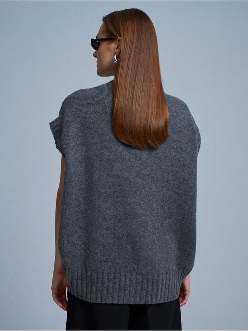 Oversized geribde gebreide pullunder dilvin - Kiabi Oversized geribde gebreide pullunder dilvin - Kiabi
