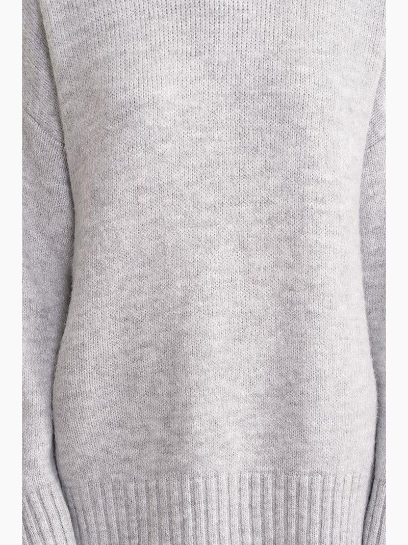 Oversized geribde gebreide trui met ronde hals mixray Grijs - Kiabi