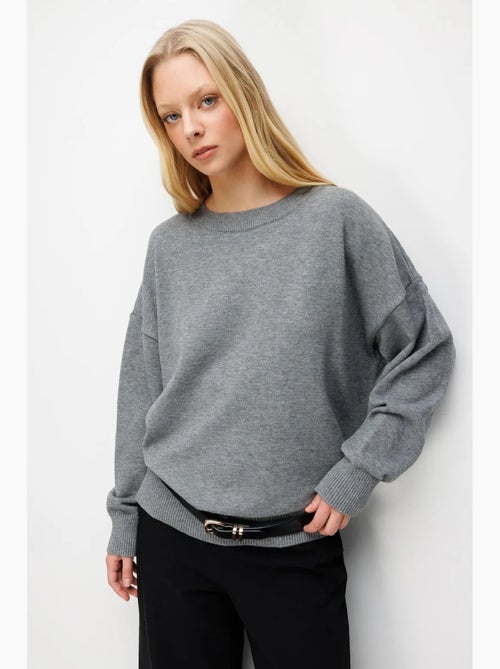 Oversized geribde gebreide trui mixray - Kiabi Oversized geribde gebreide trui mixray - Kiabi
